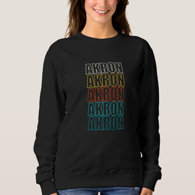 Sudadera Akron Ohio American Oh Usa Residetown (Anverso)