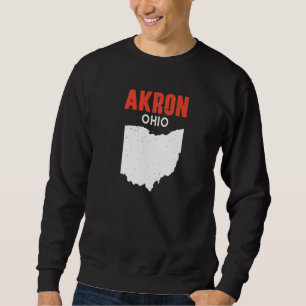 Sudadera AKRON Ohio EE. UU. Estado América Viaje Ohioan