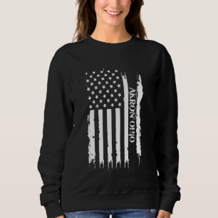 Sudadera Akron Ohio Estados Unidos con la bandera de Estado