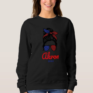 Sudadera Akron Ohio Peinado Despeinado Retro