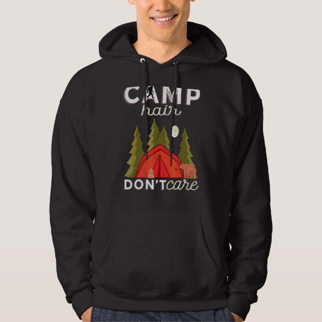Sudadera Al Cabello Del Campamento No Le Importa Rv Van Cam (Anverso)