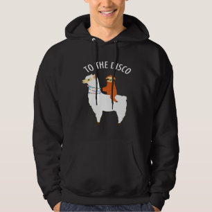 Sudadera Al Disco Perezoso Montando Una Llama Alpaca