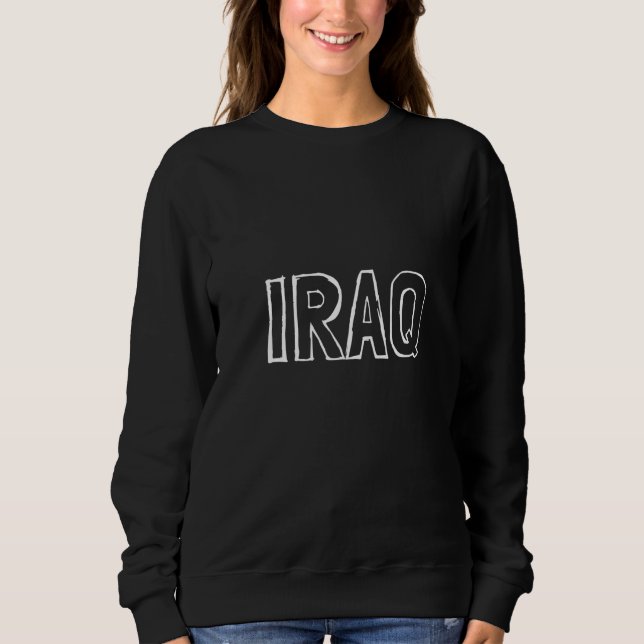 Sudadera Al-Iraq in Arabic Calligraphy Iraq Pride Cool Prem (Anverso)