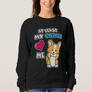 Sudadera Al Menos A Mi Corgi Me Ama Un Perro Cálido Y Cerdo
