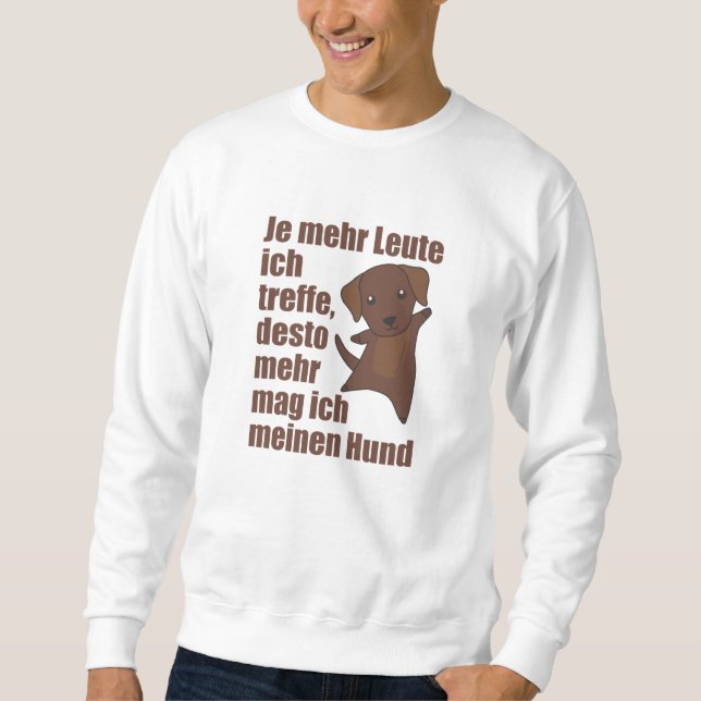 Sudadera Al perro Brown Labrador no le gusta la gente (Anverso)