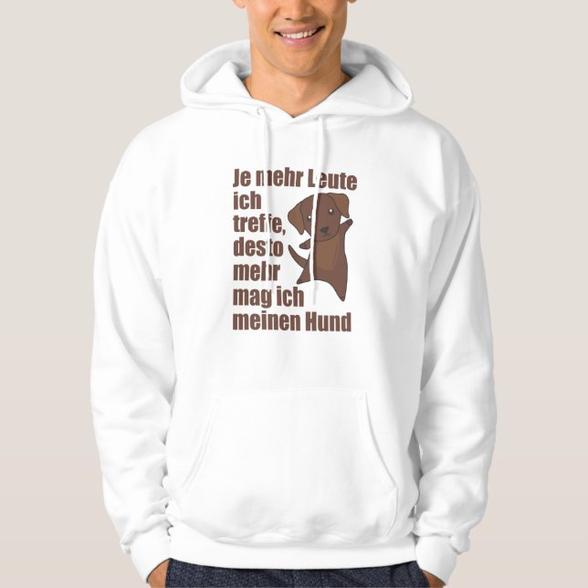 Sudadera Al perro Brown Labrador no le gusta la gente (Anverso)