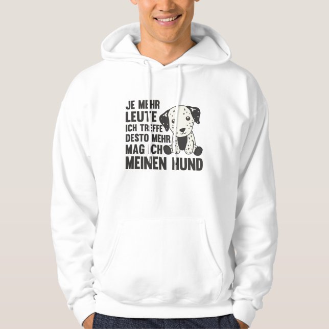 Sudadera Al perro Dalmatian no le gusta que la gente corte  (Anverso)