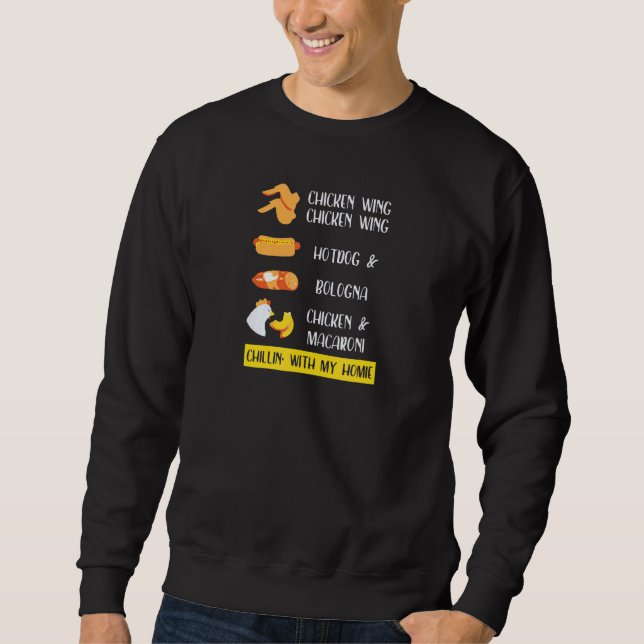 Sudadera Ala de pollo con ala de pollo con Perro caliente B (Anverso)