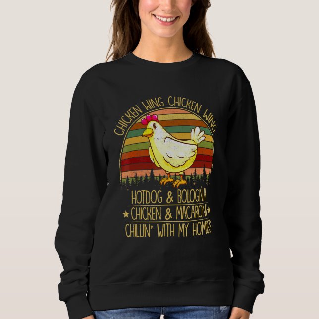 Sudadera Ala de pollo con ala de pollo con Perro caliente B (Anverso)
