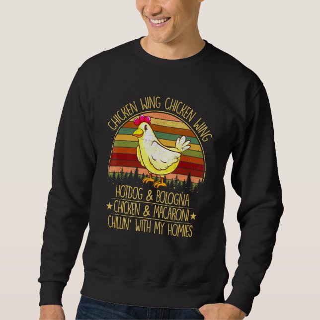 Sudadera Ala de pollo con ala de pollo con Perro caliente B (Anverso)