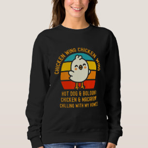 Sudadera Ala De Pollo De Ala De Pollo Perro Caliente Y Bolo