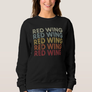 Sudadera Ala Roja Minnesota Ala Roja MN Texto Retro Vintage