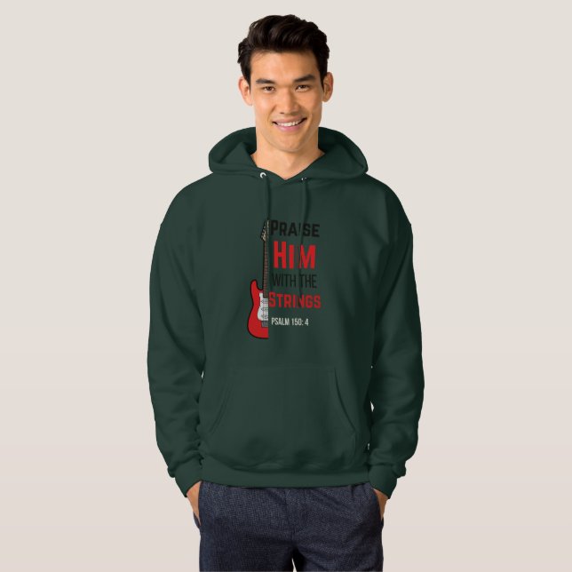 Sudadera Alabado con el salmo de las cuerdas 150:4 (Anverso completo)