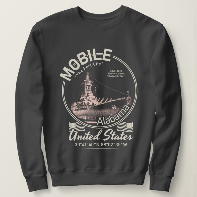 SUDADERA ALABAMA, CIUDAD MÓVIL - USO DE LA BATERÍA DE ALABA (Anverso del diseño)