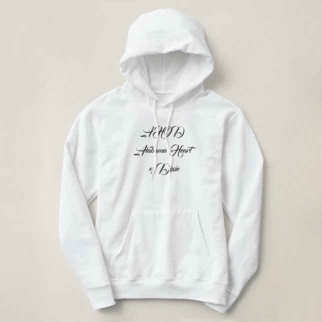 Sudadera Alabama Corazón de Dixie Monograma (Diseño del anverso)