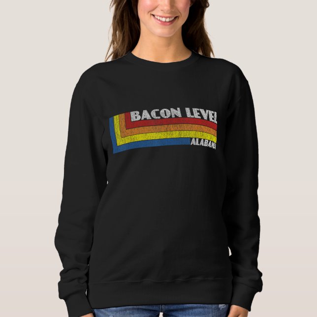 Sudadera Alabama  Retro Weird Souvenir Bacon Level Maryland (Anverso)