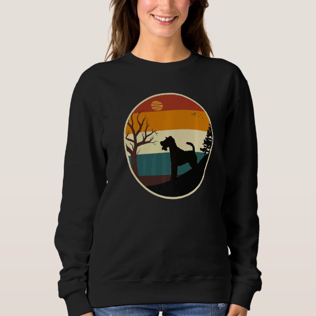 Sudadera Alambre retro Fox Terrier Cable Gráfico Perro Fox  (Anverso)