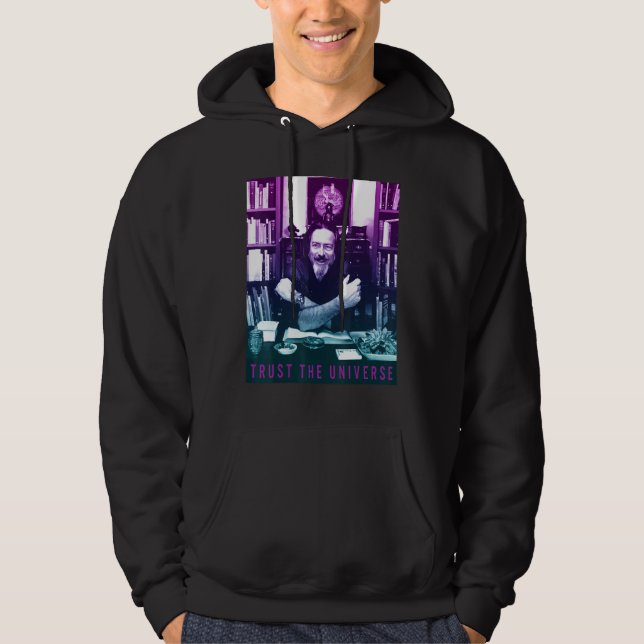 Sudadera Alan Watts Gradiadient Photo Trust The Universe (Anverso)
