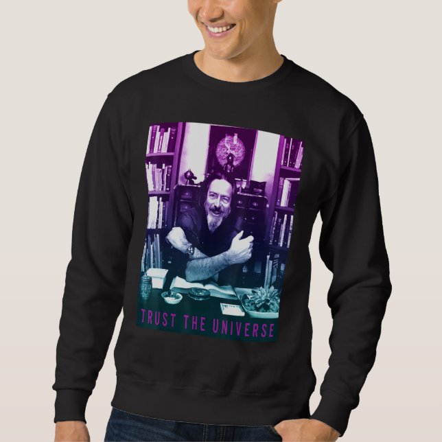Sudadera Alan Watts Gradiadient Photo Trust The Universe (Anverso)