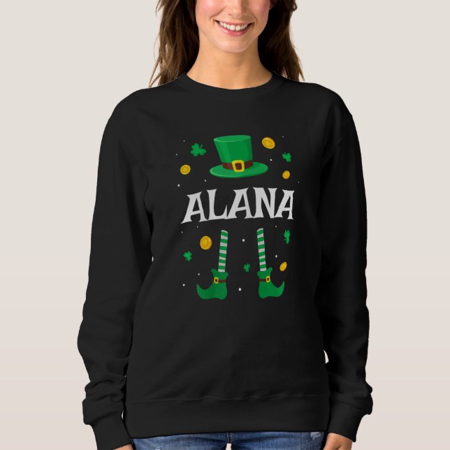 Sudadera Alana Saint Patrick's Day Leprechaun Costume Alan (Anverso)