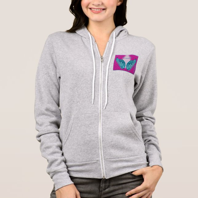Sudadera "Alas angélicas e Halo soñadas" (Anverso)