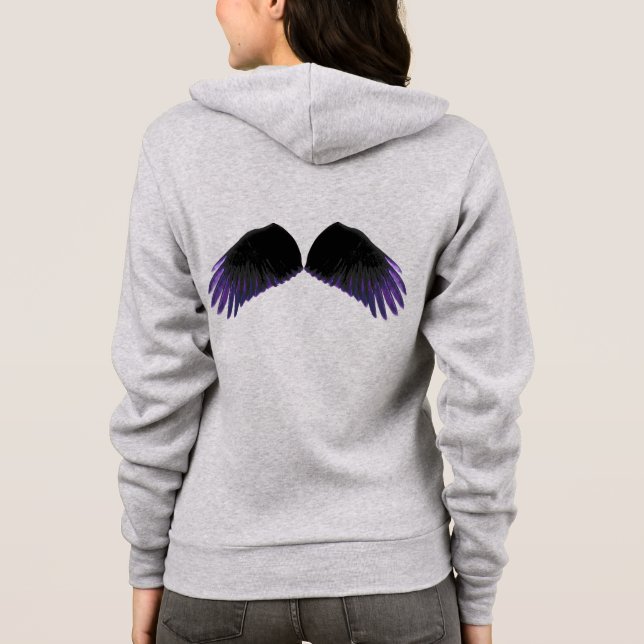 Sudadera Alas de Cuervos Místicos Blancos (Reverso)