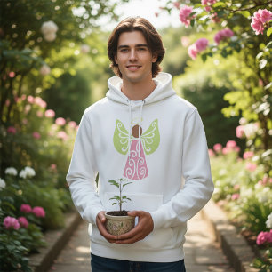 Sudadera Alas De Swirl Verde Ángel Rosa Decorativas Espirit