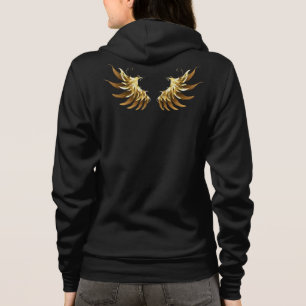 Sudadera Alas del Ángel de Oro sobre fondo negro