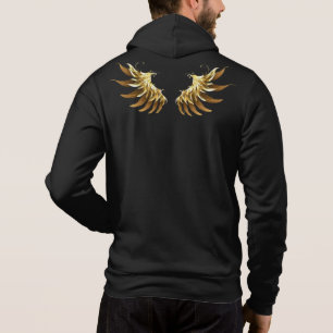 Sudadera Alas del Ángel de Oro sobre fondo negro