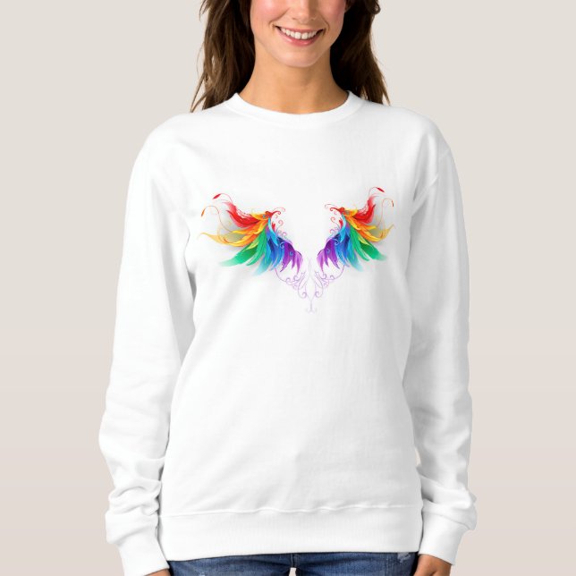 Sudadera Alas del arco iris fluidas (Anverso)