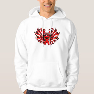 Sudadera Alas del corazón de la conciencia de la hemofilia