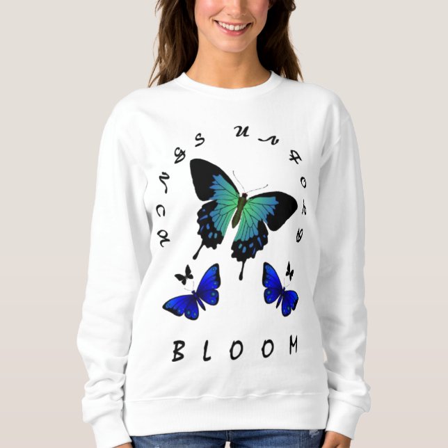 Sudadera Alas en desarrollo: Diseño femenino inspirado en m (Anverso)