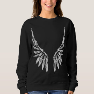 Sudadera Alas En El Lado Posterior Ángel Alas Atrás Imprimi