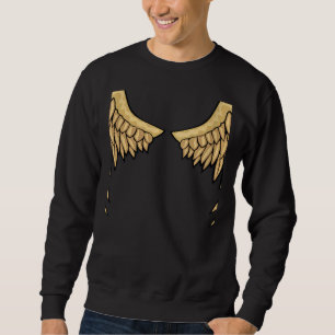 Sudadera Alas impresión trasera ala en la parte posterior a