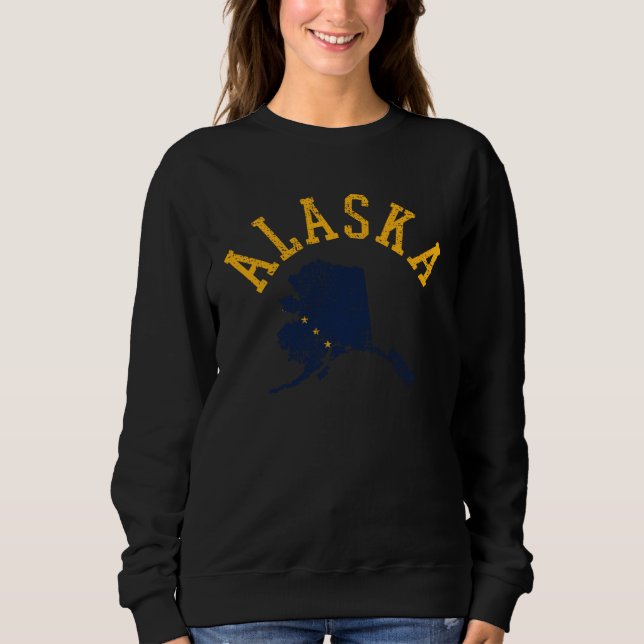 Sudadera Alaska Card Flag Vintage Retro (Anverso)