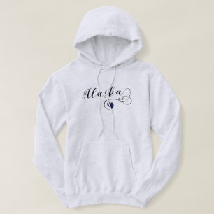 Sudadera Alaska Heart Hoodie, Bandera de Alaska