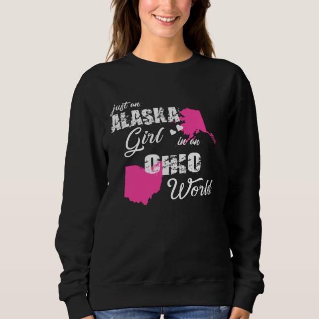 Sudadera Alaska  Just an Alaska girl in an Ohio (Anverso)