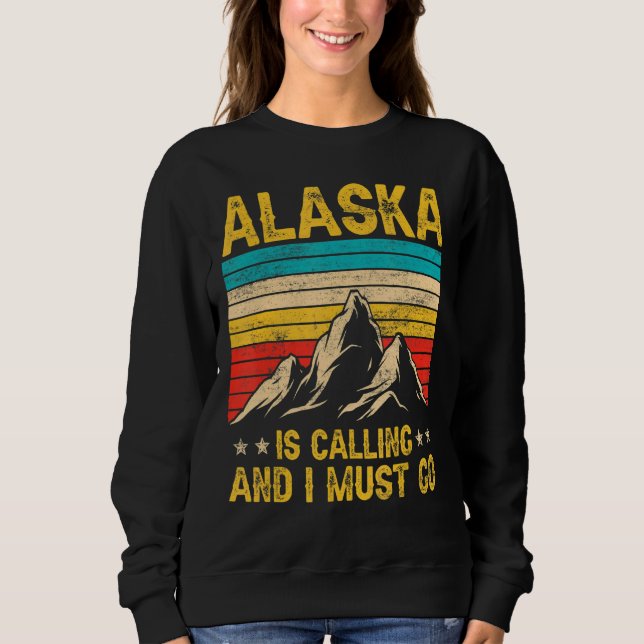 Sudadera Alaska llama a los hombres mujeres ropa de Alaska (Anverso)