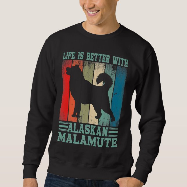 Sudadera Alaska Malamute Dog  With An Alaskan Malamute (Anverso)