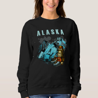 Sudadera Alaska Mountains and Hikers Tourism vacation outfi