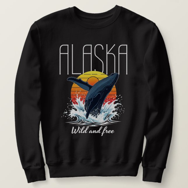 Sudadera Alaska salvaje y libre  (Anverso del diseño)