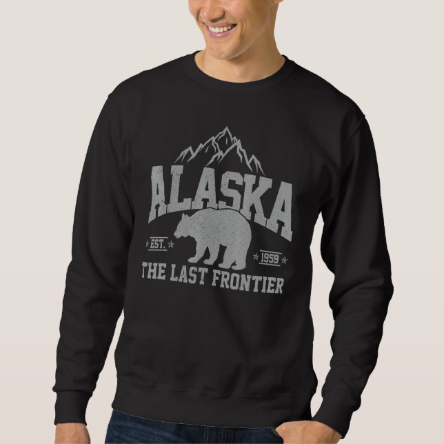 Sudadera Alaska The Last Frontier EST 1959 Grizzly Bear Mou (Anverso)