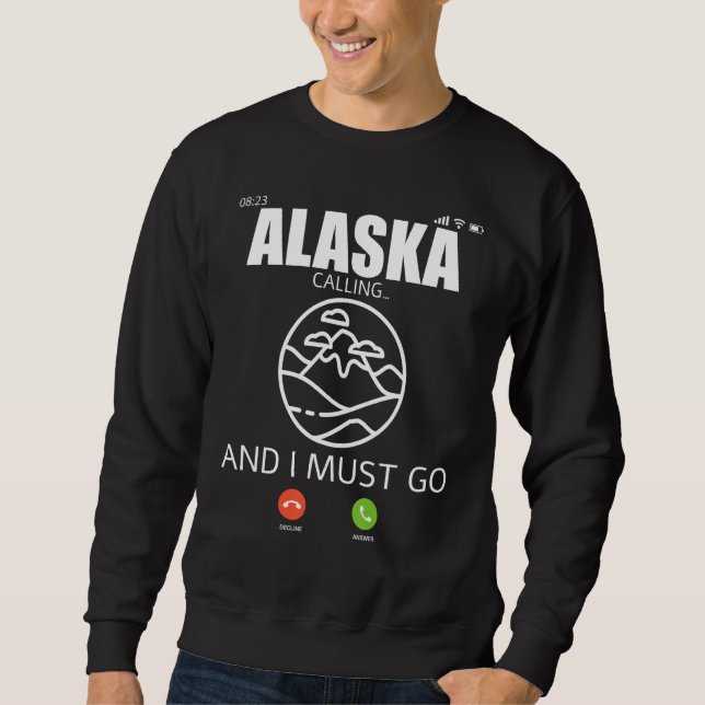 Sudadera Alaska Travel Camp Vacation Trip Hiking And Backpa (Anverso)