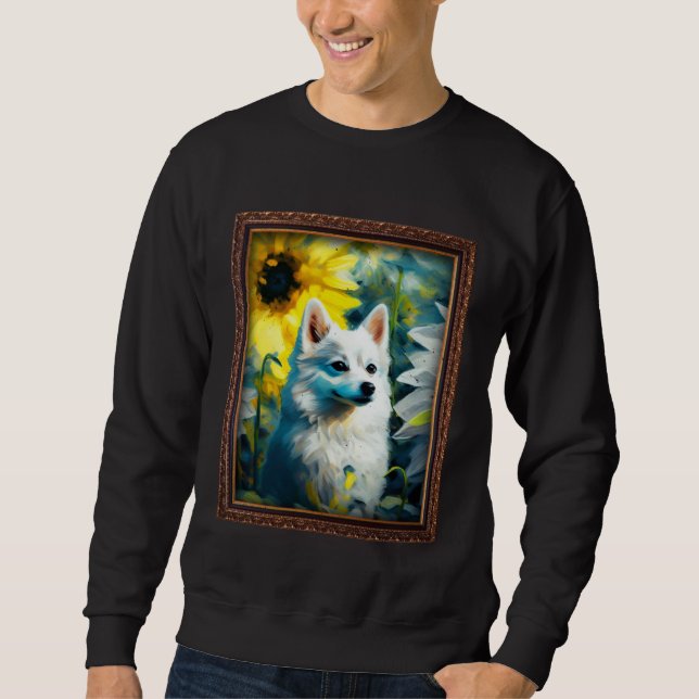 Sudadera Alaskan Klee Kai Painting Sunflower Flower Mom Wom (Anverso)
