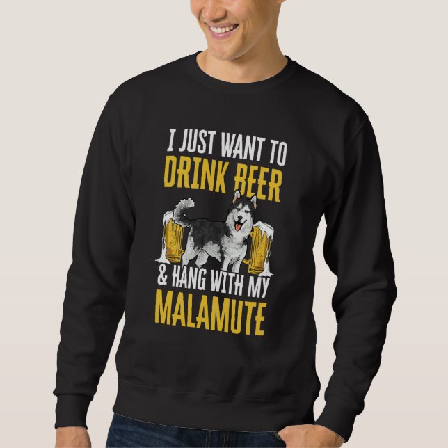 Sudadera Alaskan Malamute Beer (Anverso)
