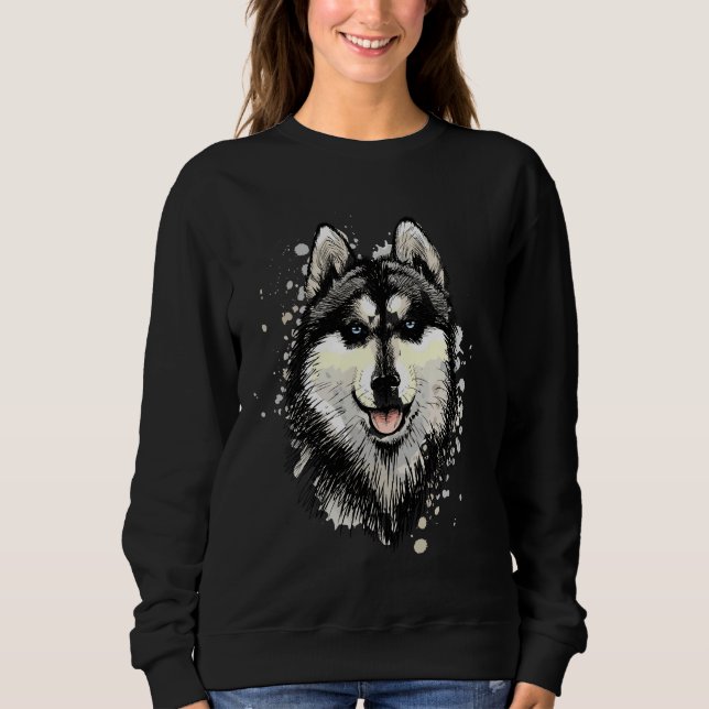 Sudadera Alaskan Malamute Jefe Del Husky Siberiano Con B (Anverso)