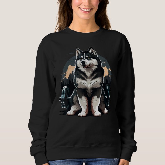 Sudadera Alaskan Malamute Weightlifting Fitness Gym Alaskan (Anverso)
