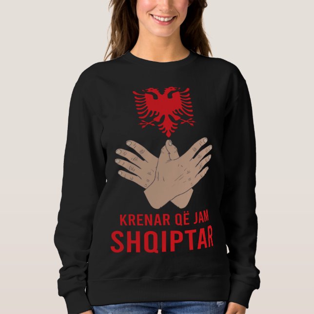 Sudadera Albania Eagle Flag Kosovo Shqiptar Krenar Qe Jam A (Anverso)