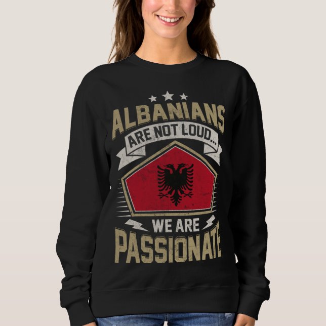 Sudadera Albania Flag Passionate Albanians Girls & Women (Anverso)