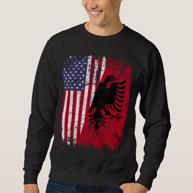 Sudadera ALBANIA RAÍZ Águila Roja MEDIANTE ALBANIA FLA (Anverso)